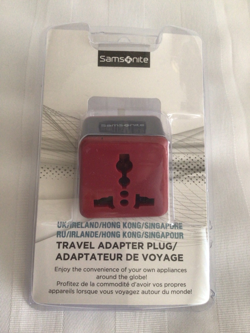 Samsonite Travel Adapter Plug - UK / Ireland / Hong Kong / Singapore